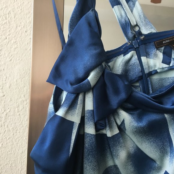 BCBGMaxAzria Silk One Shoulder Blouse Top - Picture 3 of 4